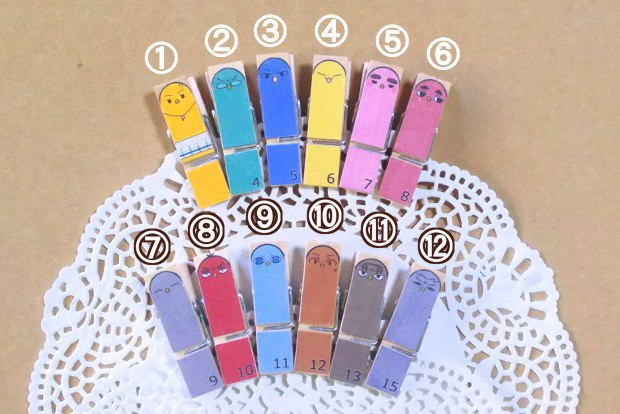 【黒子のバスケ】ひよこウッドクリップ誠凛