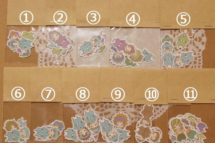 【忍たま】委員会別(タソガレ,水軍有)シール