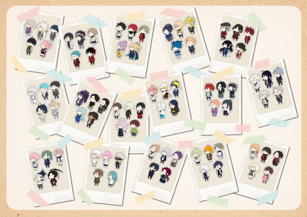 【刀剣乱舞】内番フレークシール