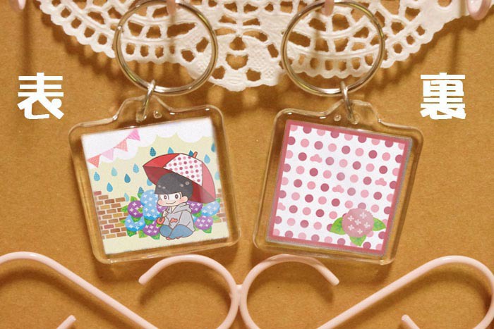 【おそ松さん】雨松四角キーホルダー