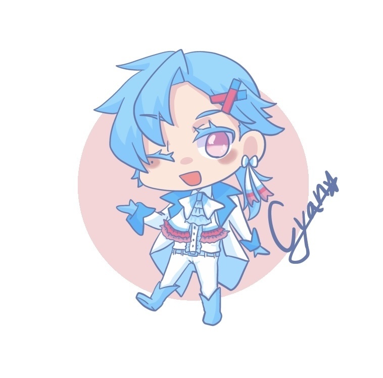 (pkg)ラバーキーホルダー：シアン