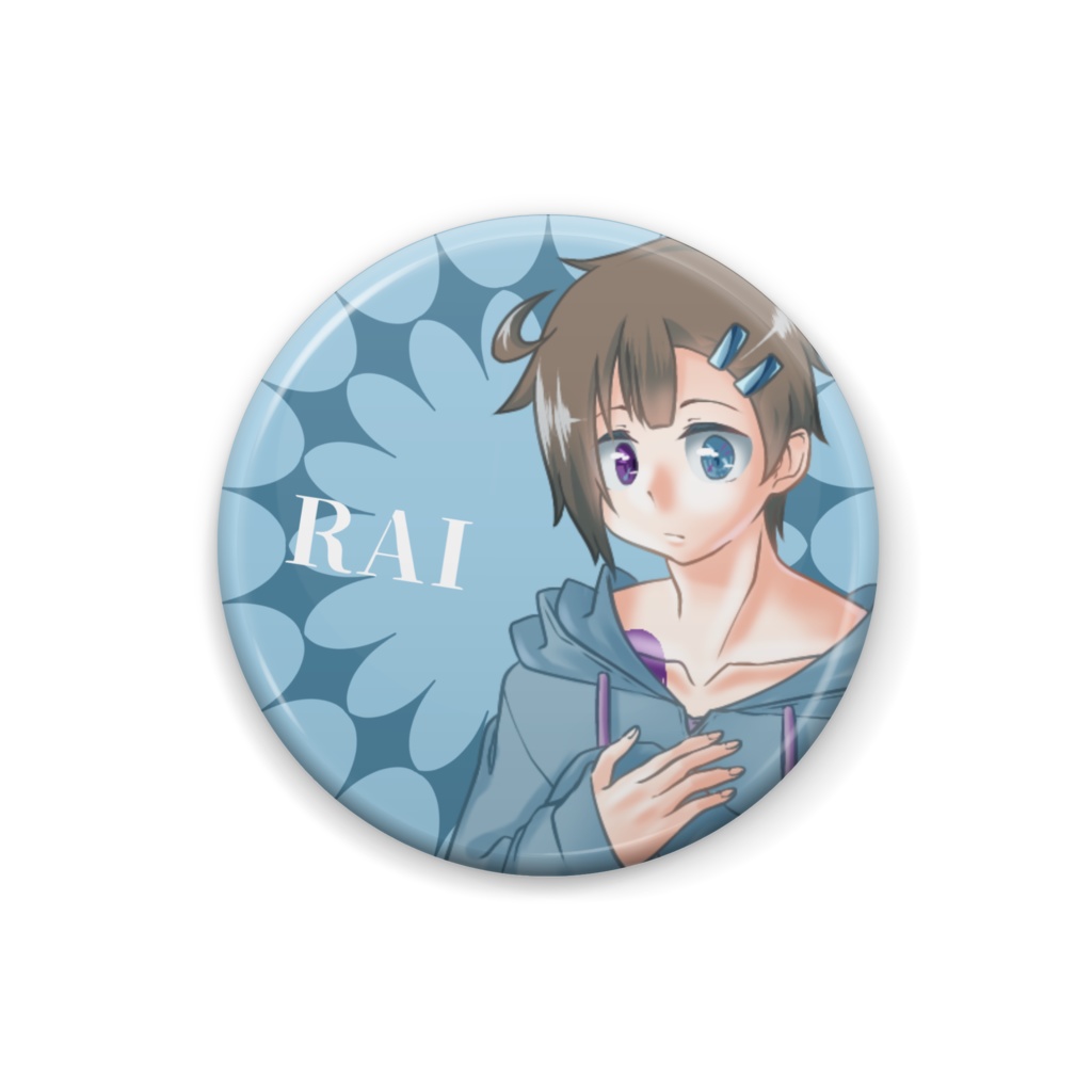 ［オリキャラ］雪百合　來　缶バッジ　丸