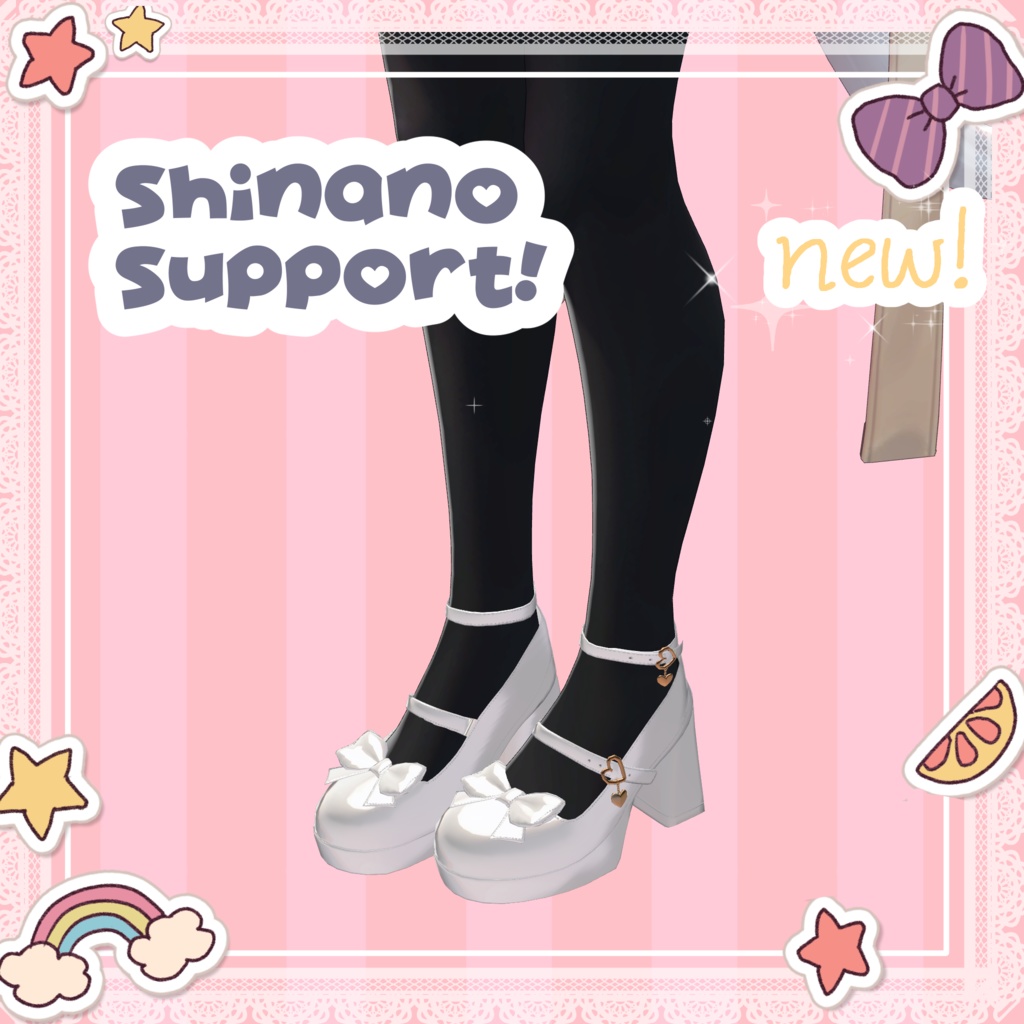 【11アバター対応】💖 Sweetheart Buckle Shoes 💖 【PB】