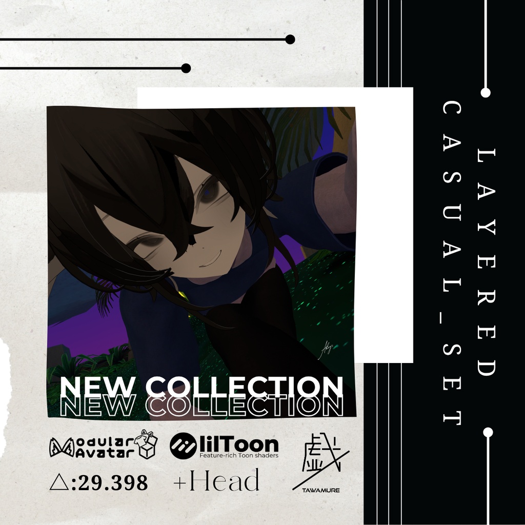 【無料】【+Head対応】layered casual