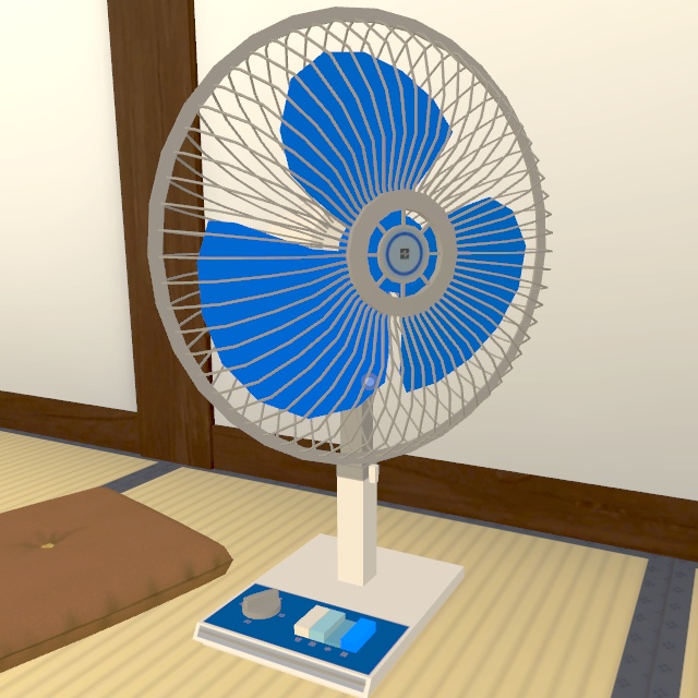 昭和の扇風機【VRChatワールドギミック付き】