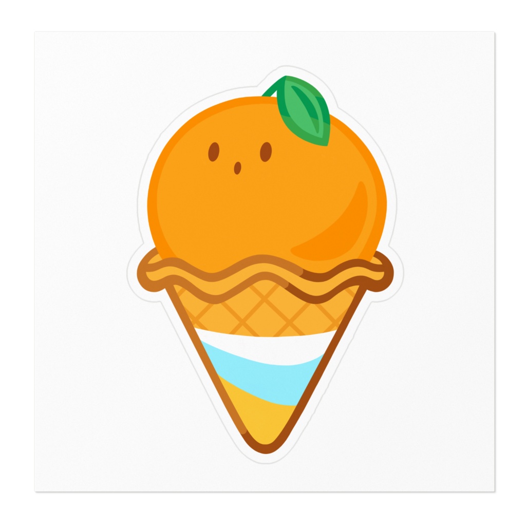 オレンジくんアイス【ステッカー】