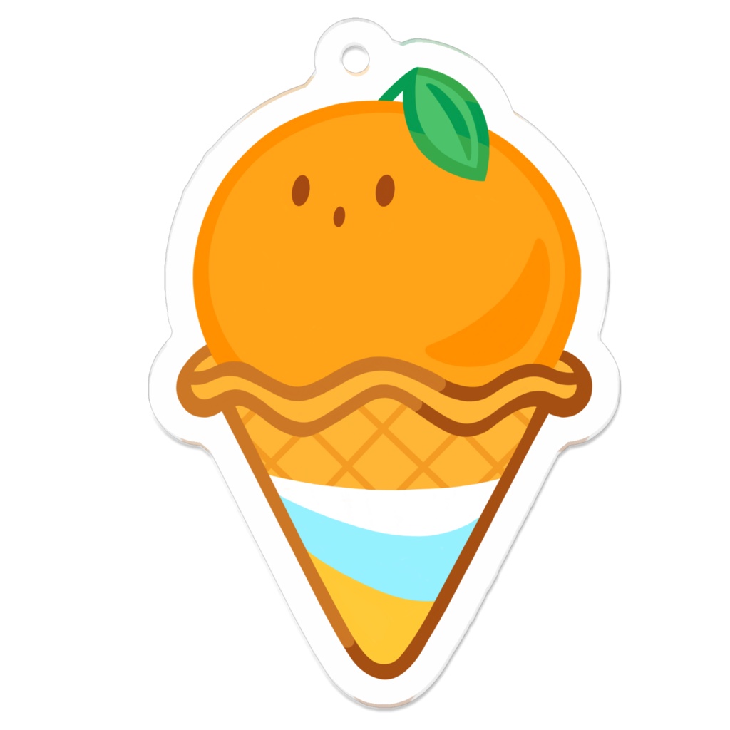 オレンジくんアイス【アクリルキーホルダー（裏面コーティングあり）】