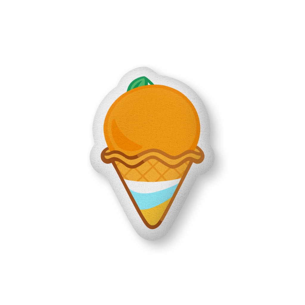 オレンジくんアイス【ふかふかクッション中サイズ】