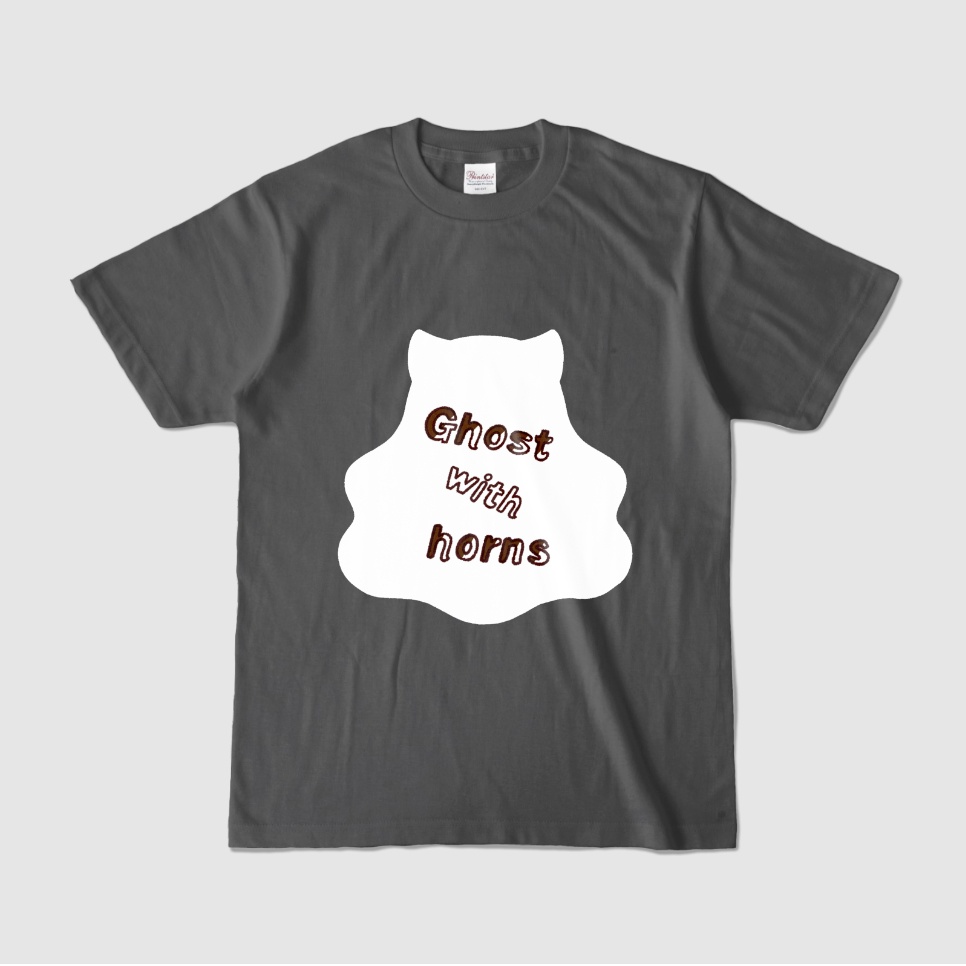 つのゴースト2【カラーTシャツ グレー/チャコール】