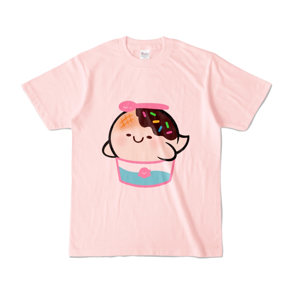 ふわふわマシュマロinアイスカップ【カラーTシャツ ライトピンク】