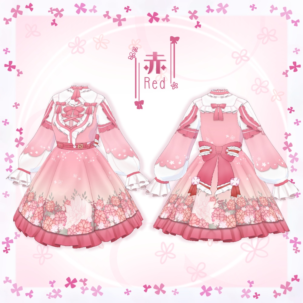 【VRoid】ロリータ服.No3【3色+全色】