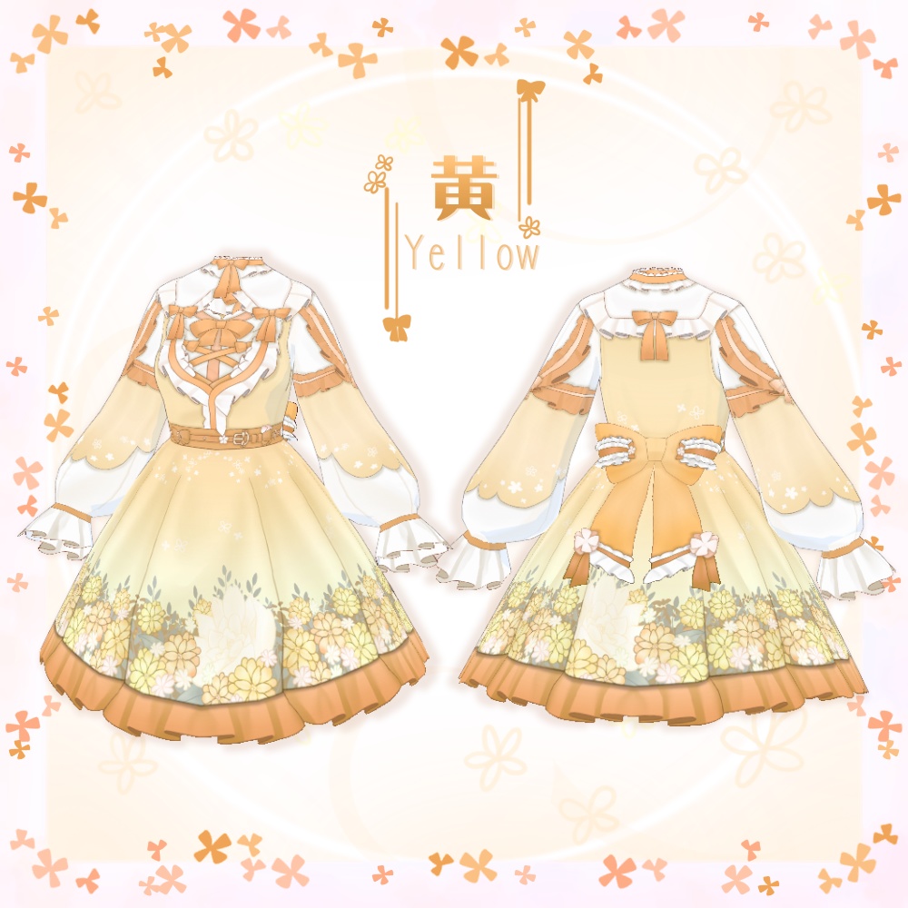 【VRoid】ロリータ服.No3【3色+全色】