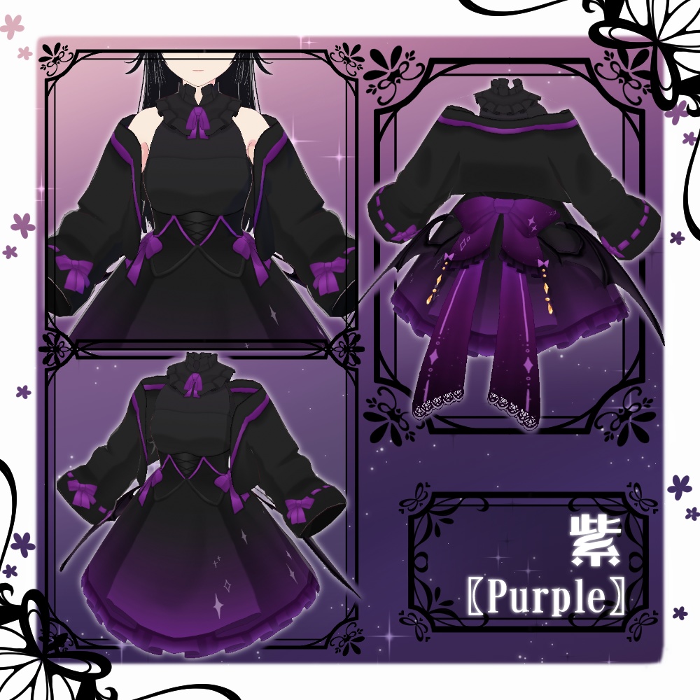 【VRoid】ヴァンパイアロリータ【4色+全色】