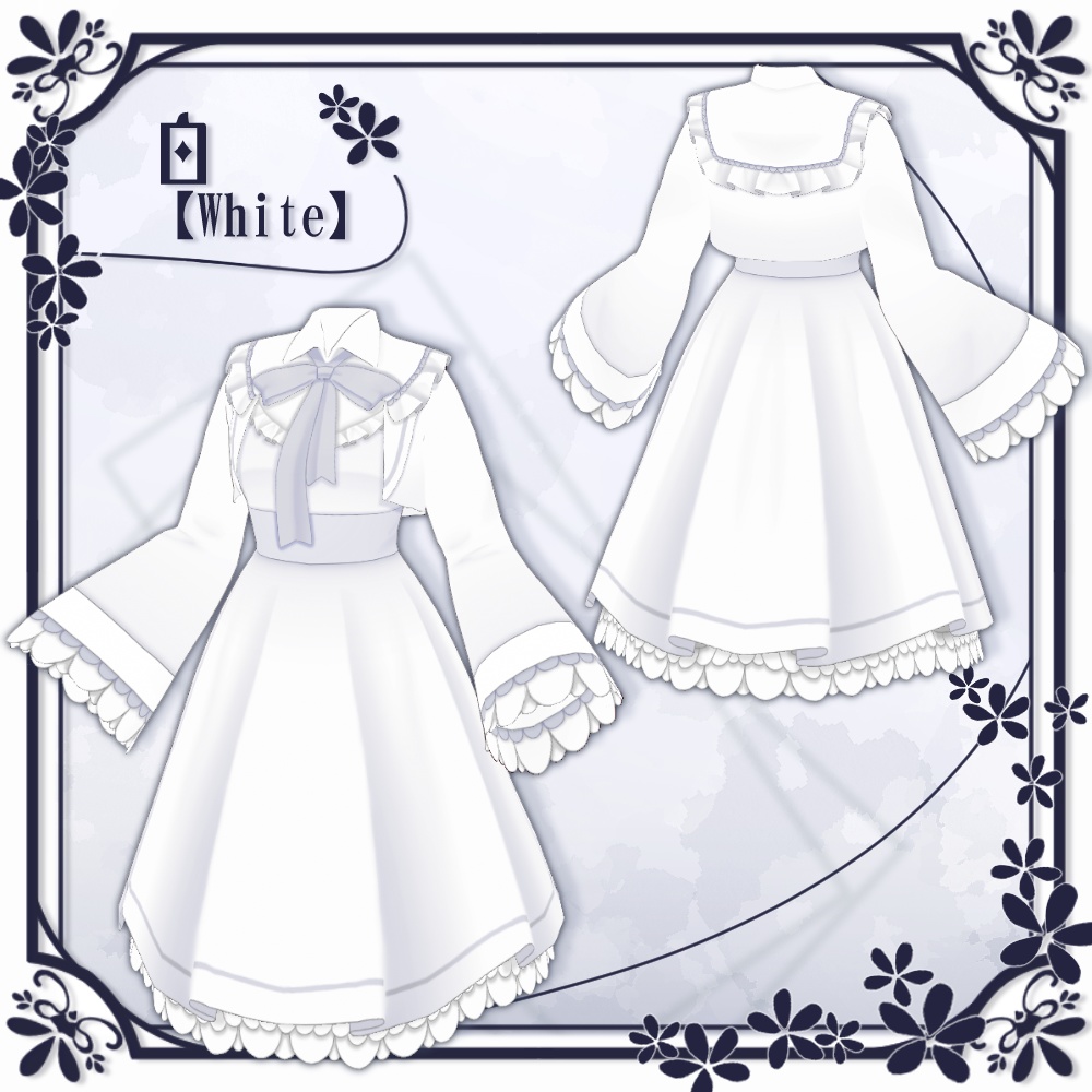 【VRoid】クラシカルジャケットロリータ【7色+全色】