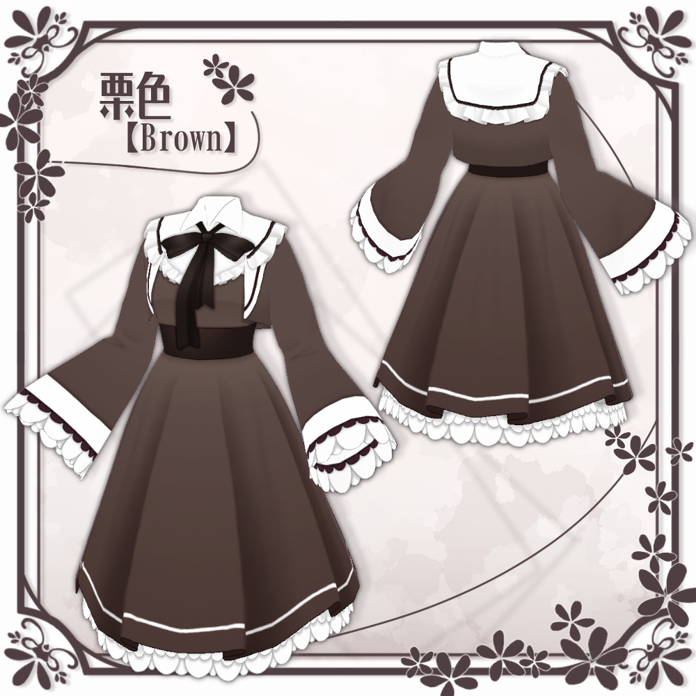 【VRoid】クラシカルジャケットロリータ【7色+全色】