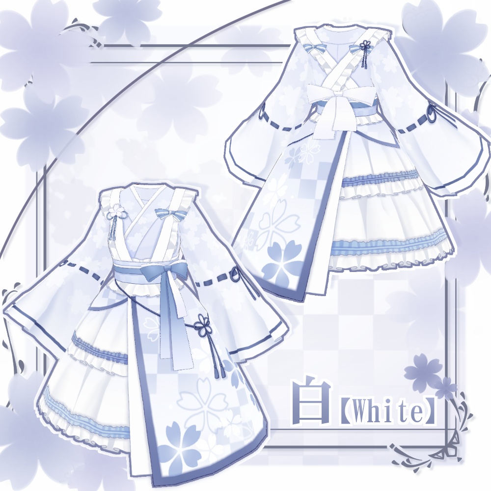 【VRoid】桜和風ロリータ【5色+全色】