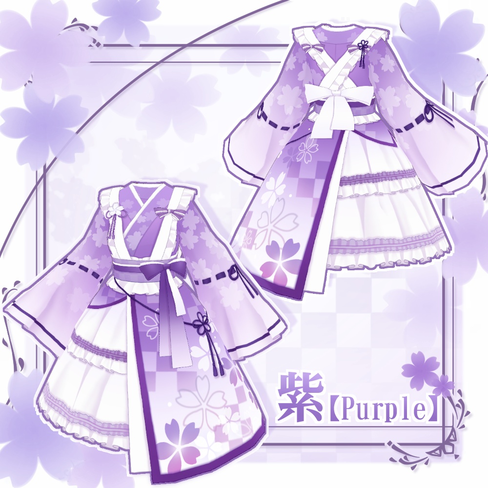 【VRoid】桜和風ロリータ【5色+全色】
