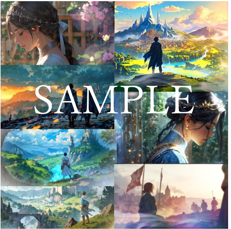 『転生した世界で』"In Another World" 全7曲の歌詞・翻訳付き (7 pages in pdf)と画像 (7 sheets in jpg) Lyrics (with translation) &Images for 7 Songs of all music