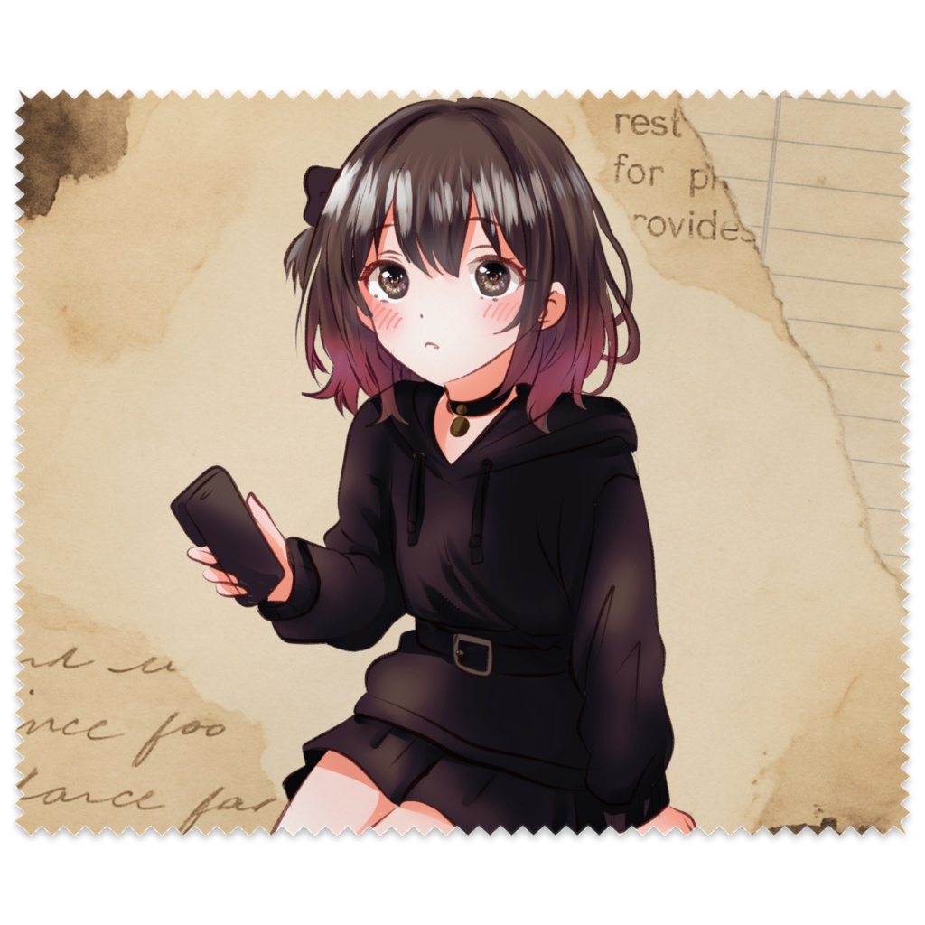 オリジナルの女の子 メガネ拭き
