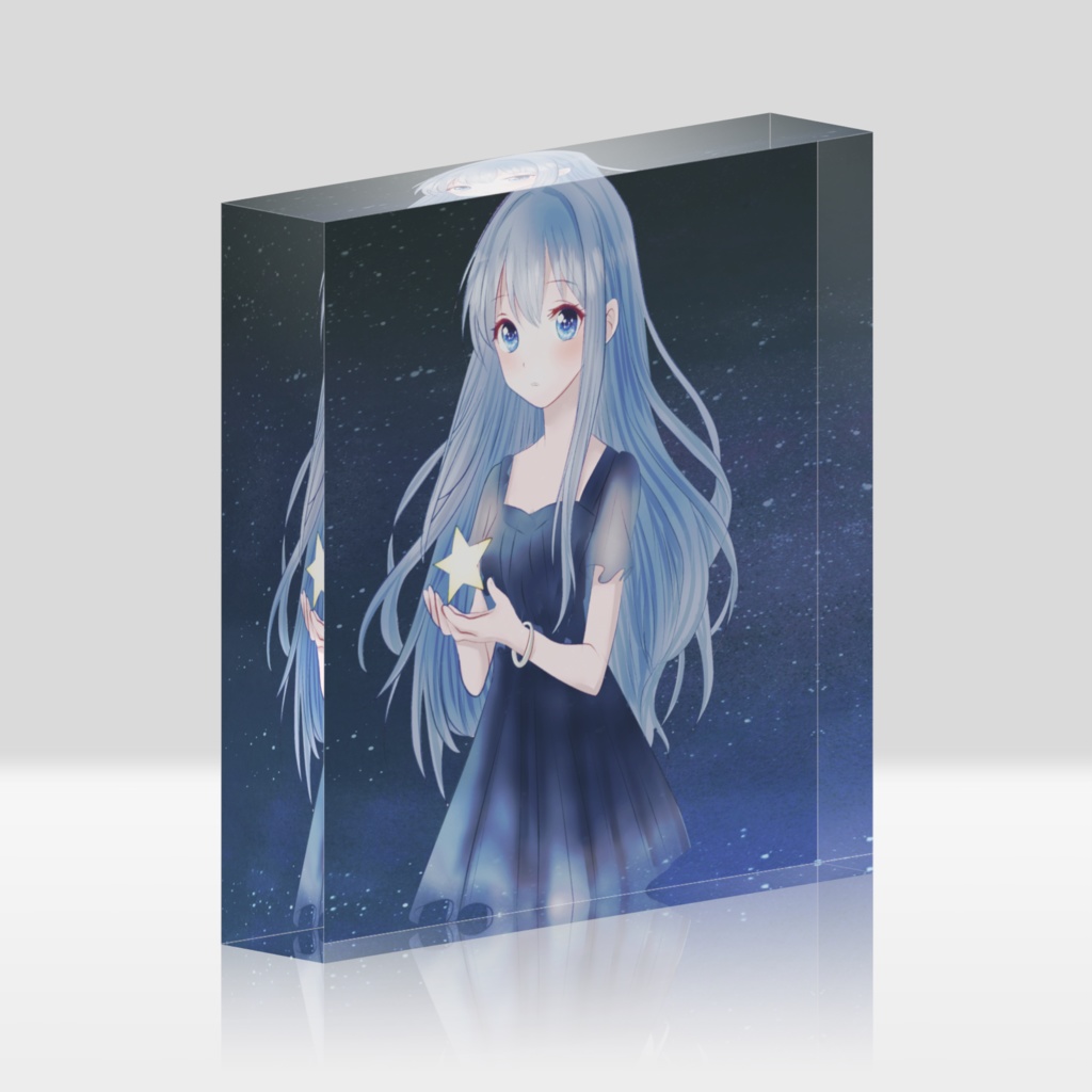 オリジナル女の子 アクリルブロック