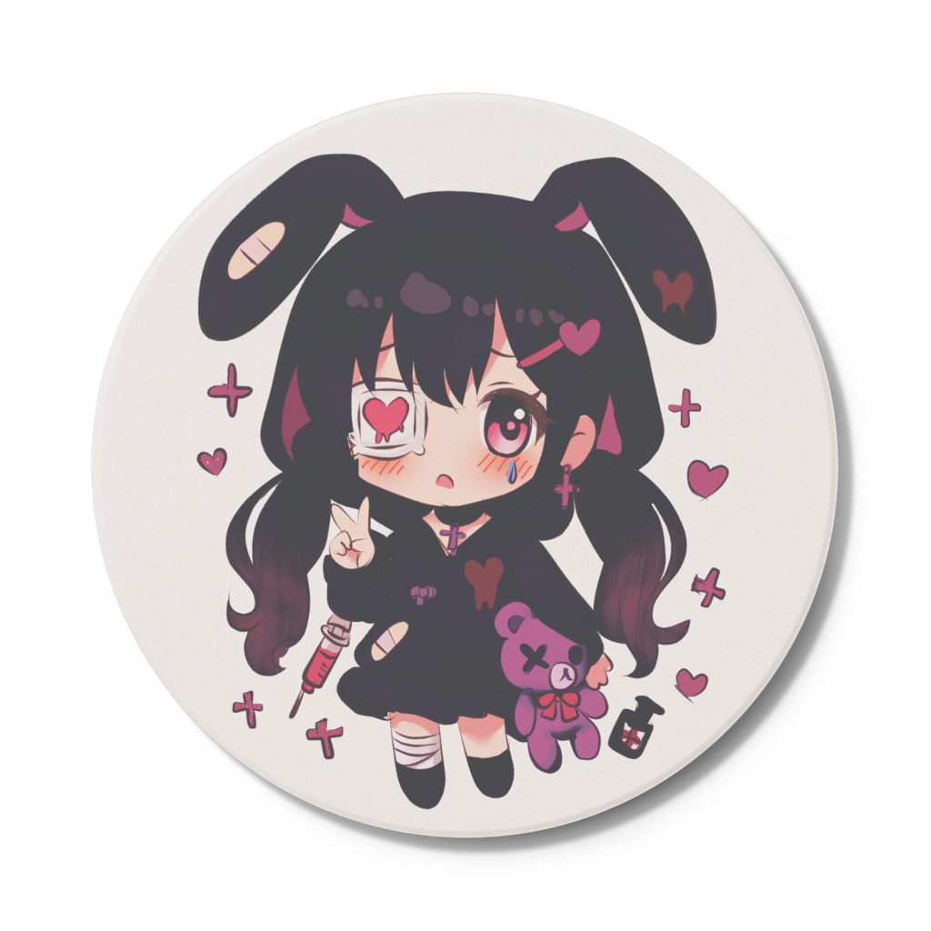 くろねちゃん 円形コースター
