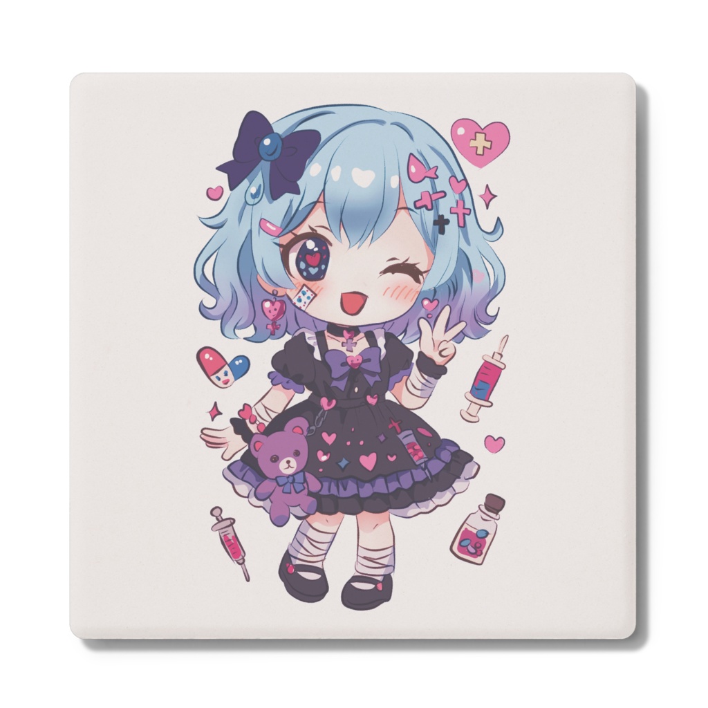 みるるちゃん 角形コースター