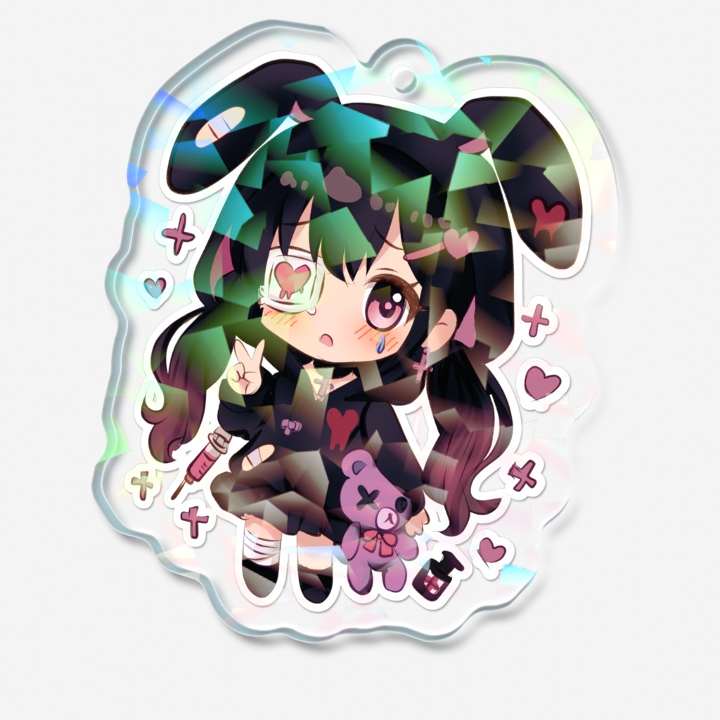 くろねちゃん ホログラムアクリルキーホルダー