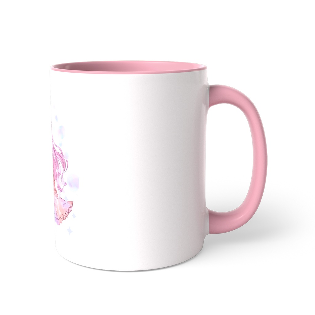 オリジナルの女のコツートンカラーマグカップ