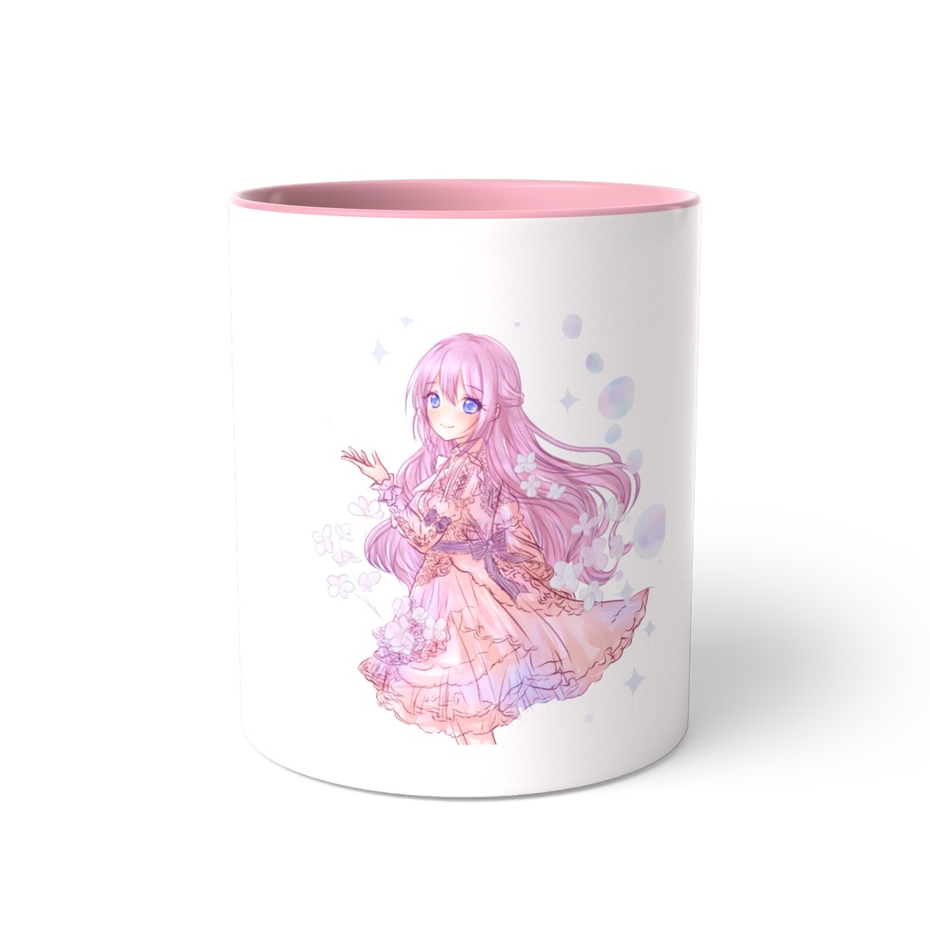 オリジナルの女のコツートンカラーマグカップ