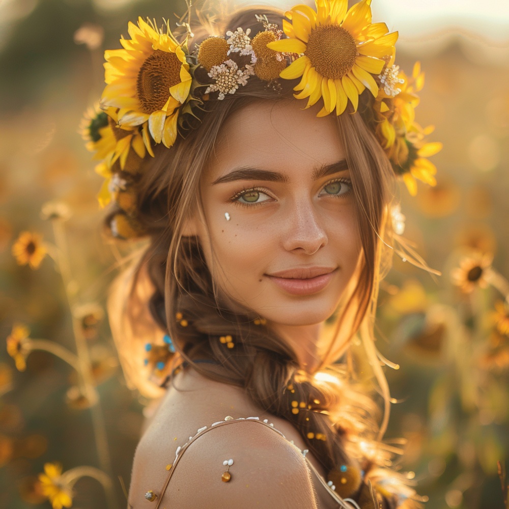 Sunflower Floral Puzzle Art(Digital Download)