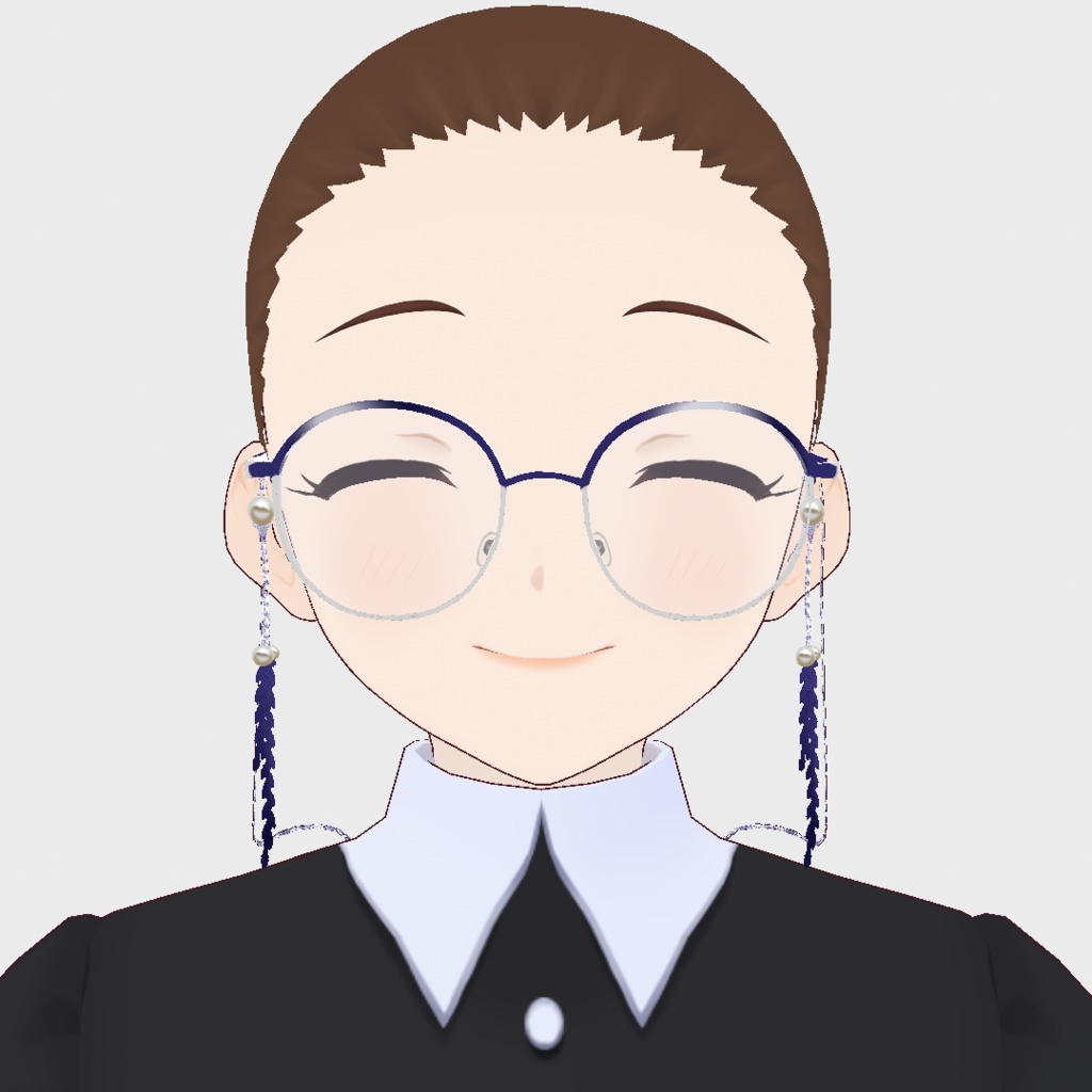 【VRoid正式版】しゃらりメガネアクセサリー【黒井とおそろっち】