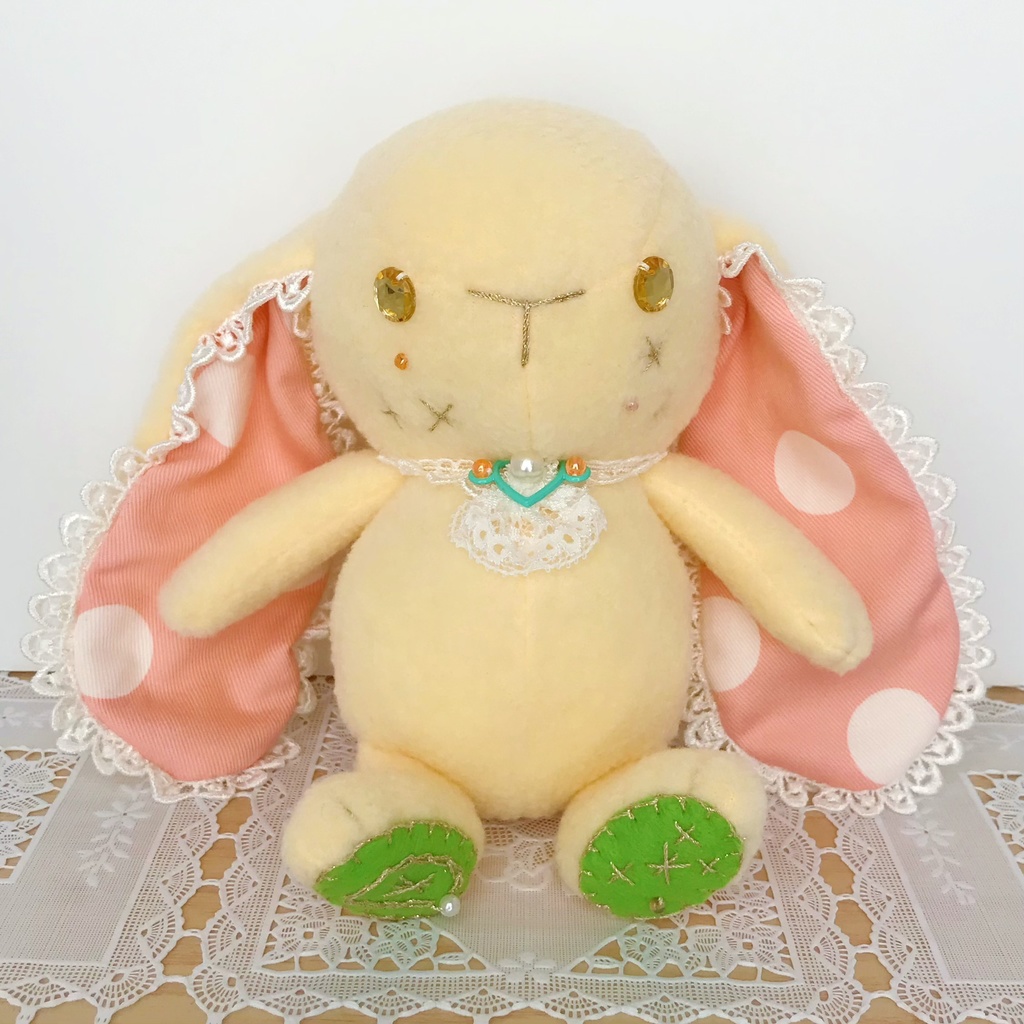 ベイビーイエローのフレッシュハートうさぎのぬいぐるみ Dreamn Little Rabbit Booth