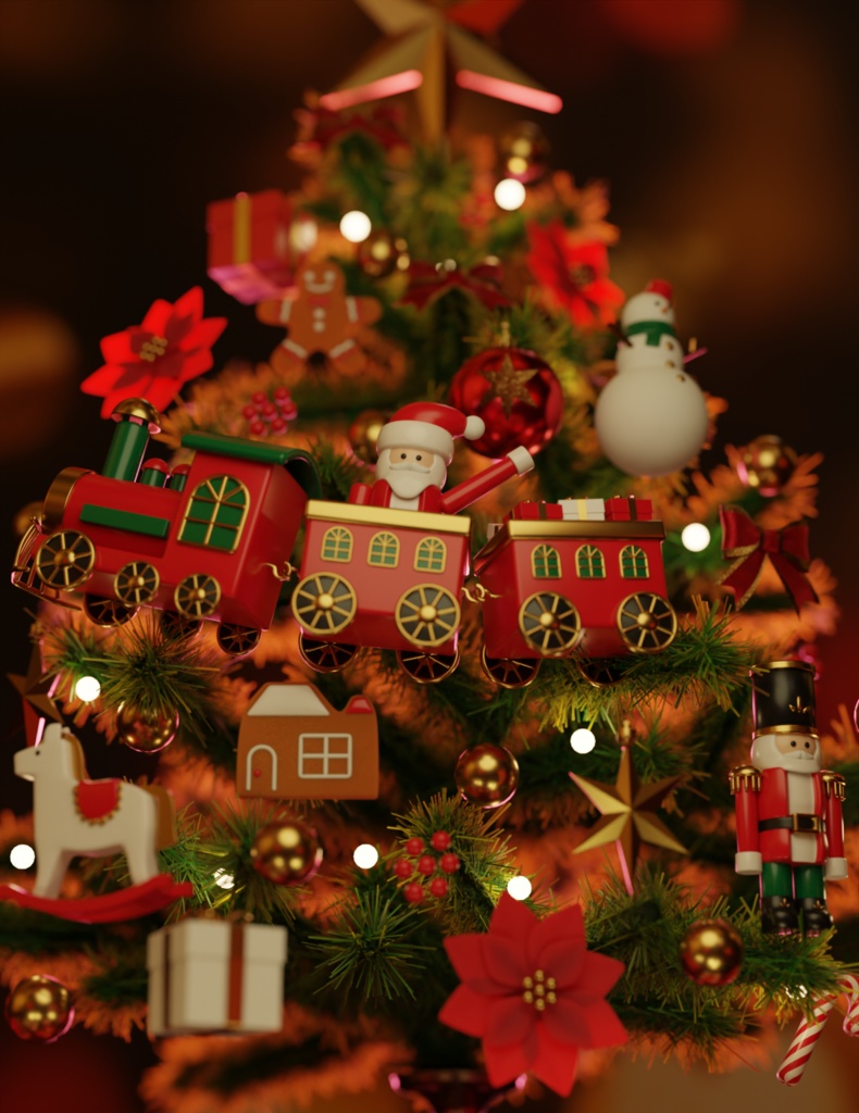 【blender】クリスマスツリー