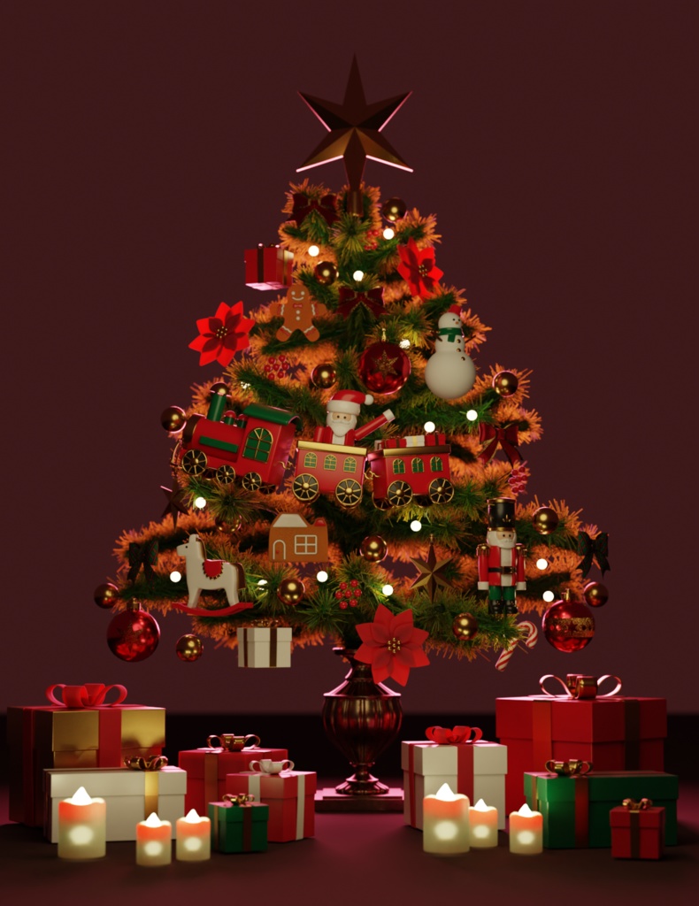 【blender】クリスマスツリー