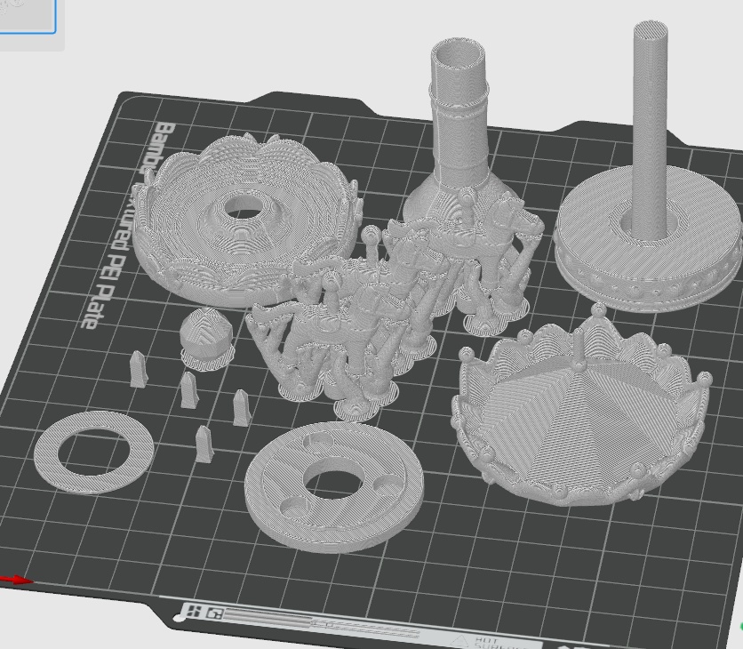 【STLデータ】3Dプリントして組み立てるメリーゴーラウンド