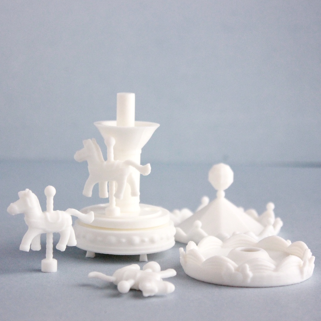 【STLデータ】3Dプリントして組み立てるメリーゴーラウンド