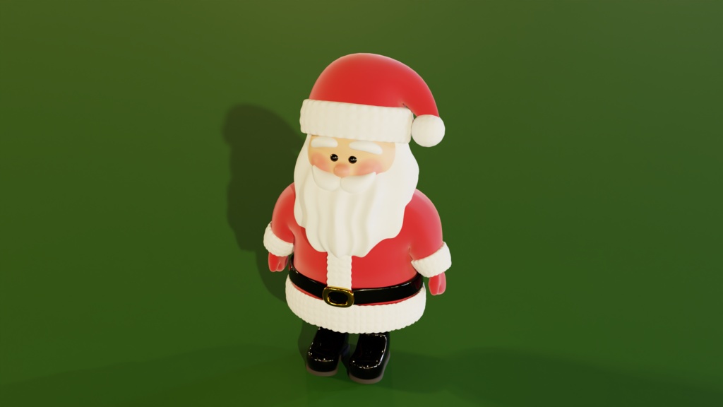 3DデータBlenderサンタクロースのスノードーム