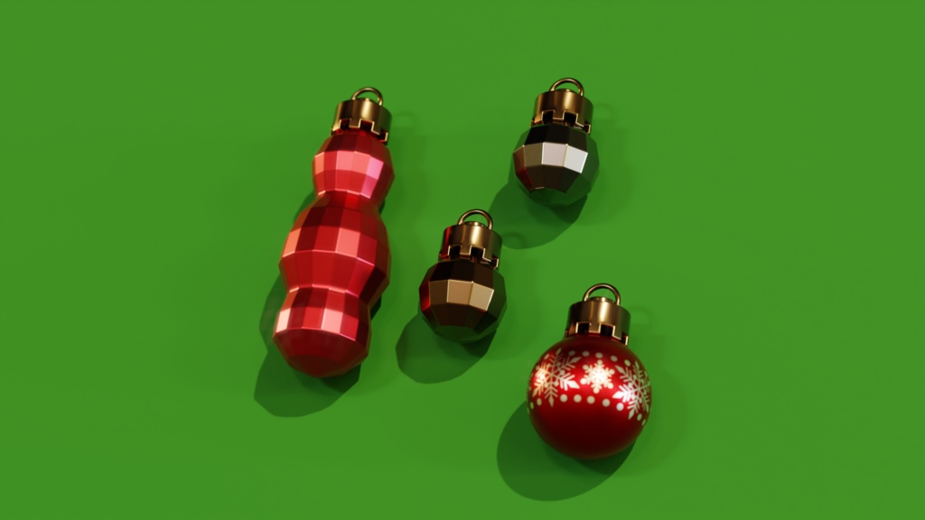 3DデータBlenderサンタクロースのスノードーム