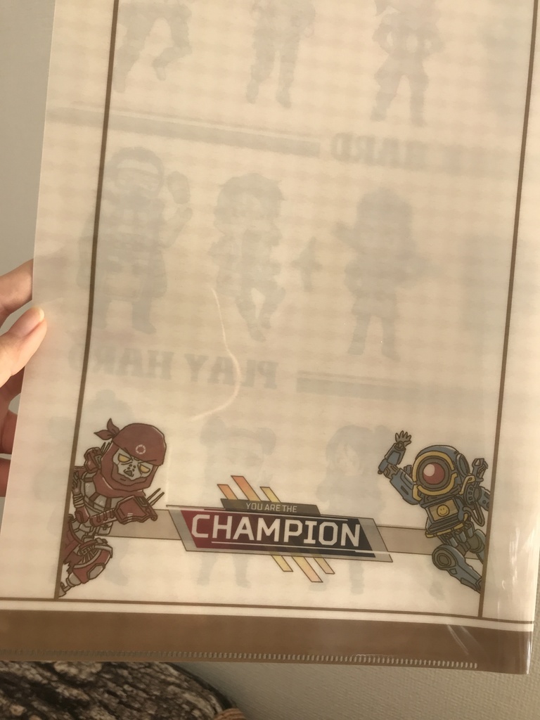 APEXクリアファイル(パスとレヴナントは裏にいます)