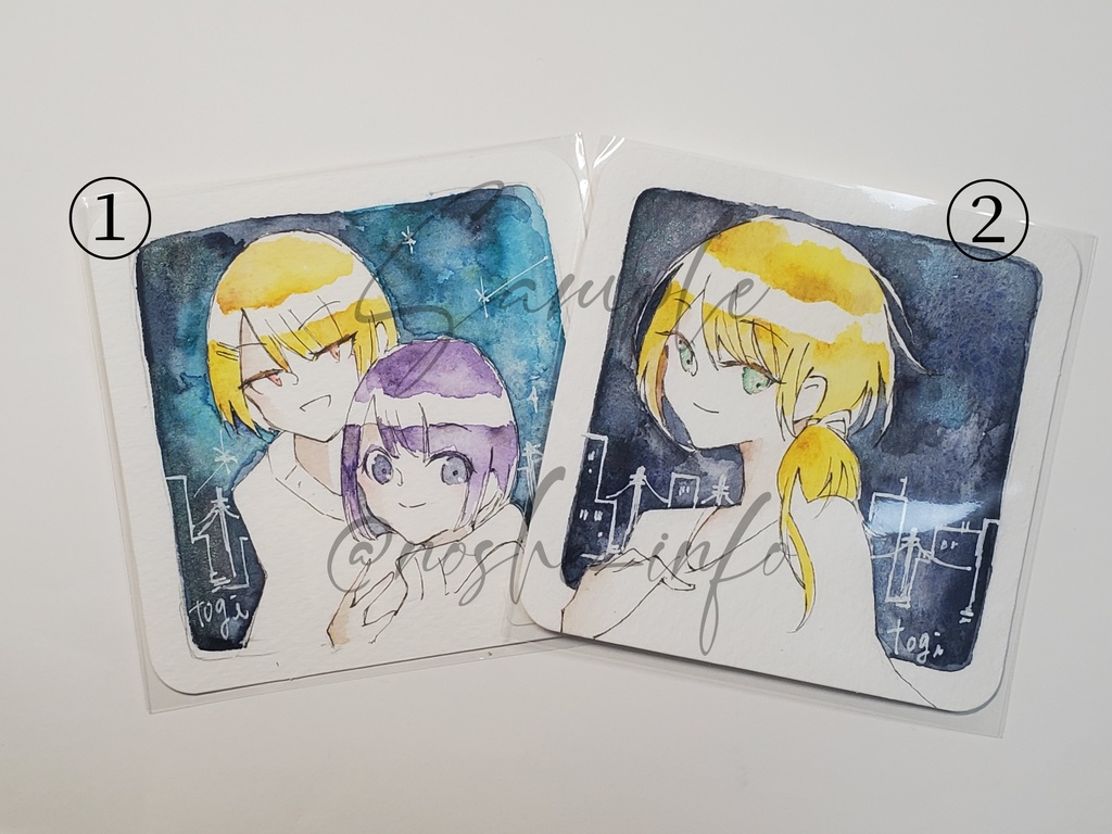 水彩イラスト原画 / コースターサイズ