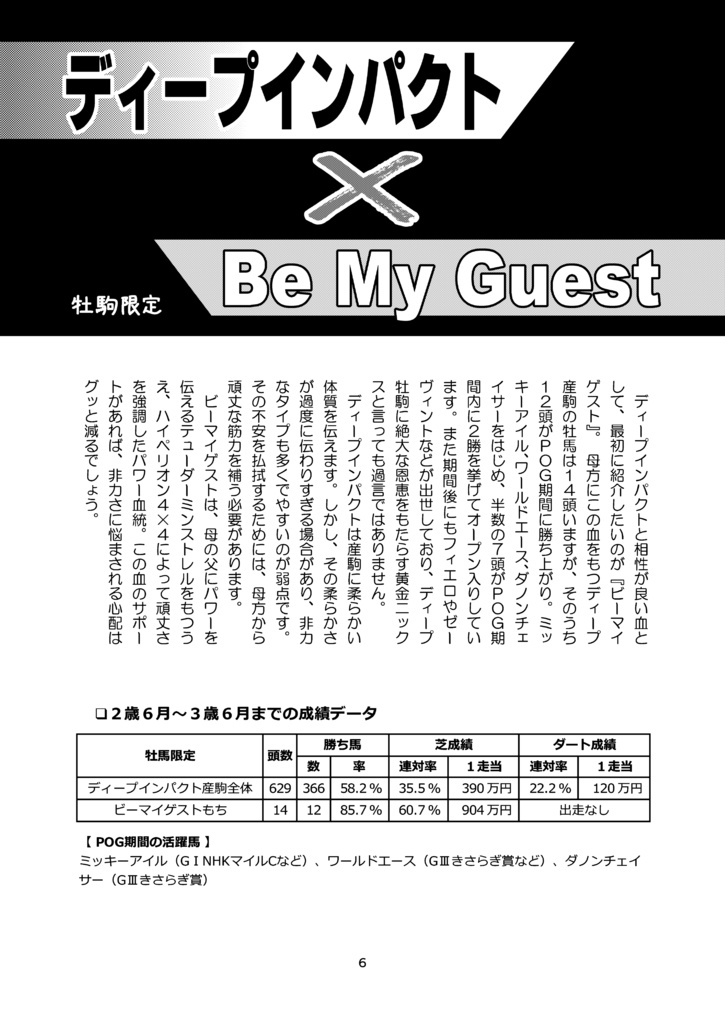 POGを血統でぶった斬る! ! 配合パズルでアタリはわかる vol.1(2019)※紙書籍版