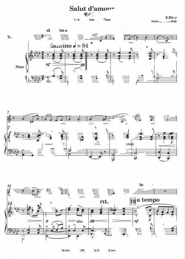 【Tenorhorn＋Piano】愛の挨拶 / E.Elgar