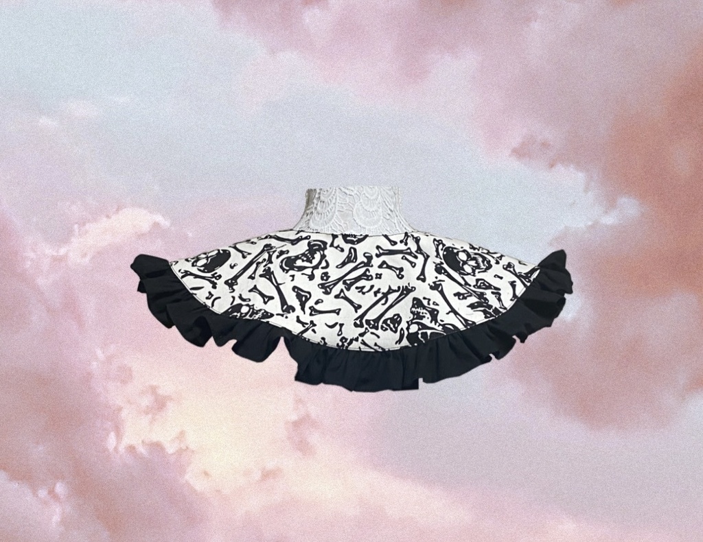 パンクなスカルつけ襟