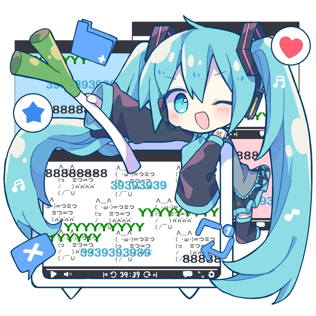 初音ミク二層アクリルキーホルダー