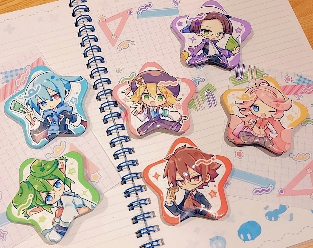 幾星学園 魔導学校組 缶バッチ(6種)