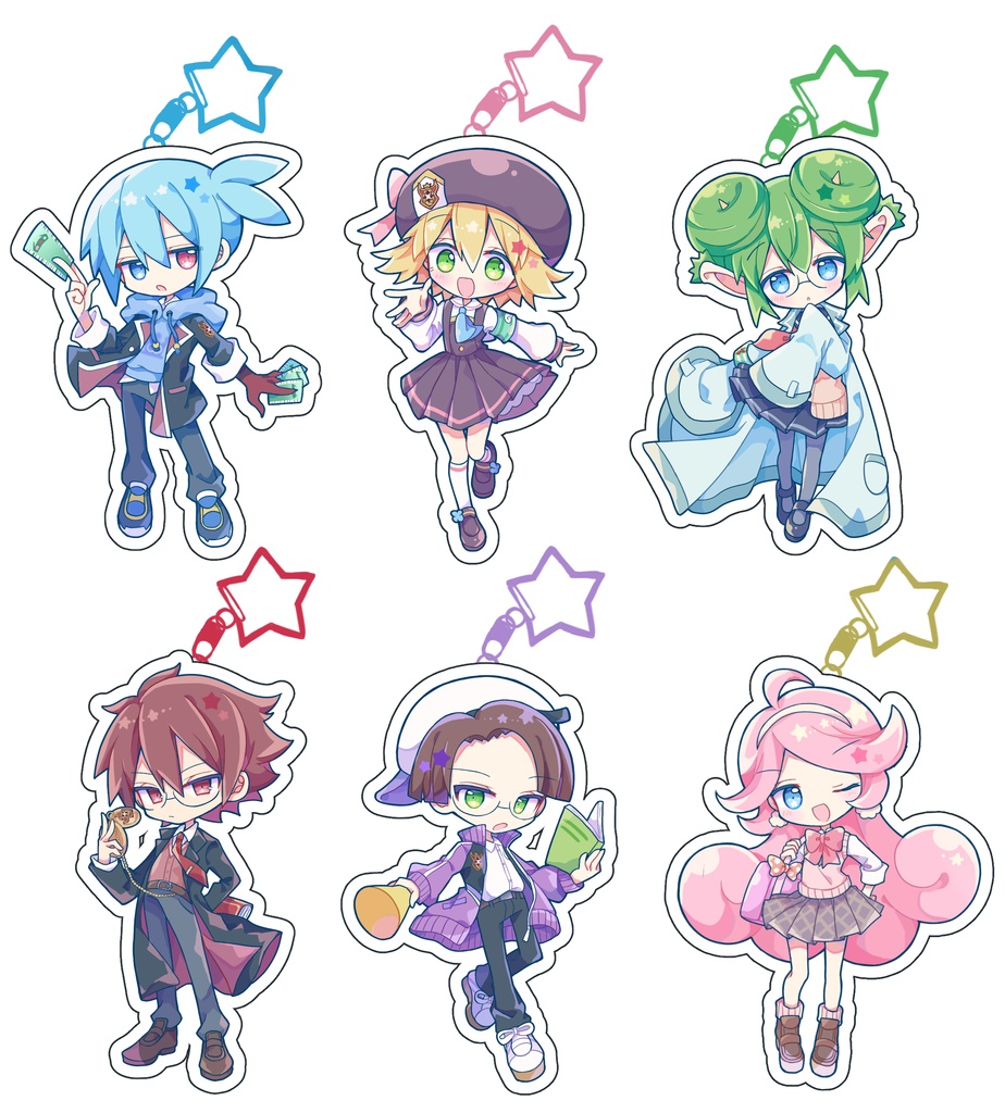 幾星学園 魔導学校組 アクスタキーホルダー(6種)
