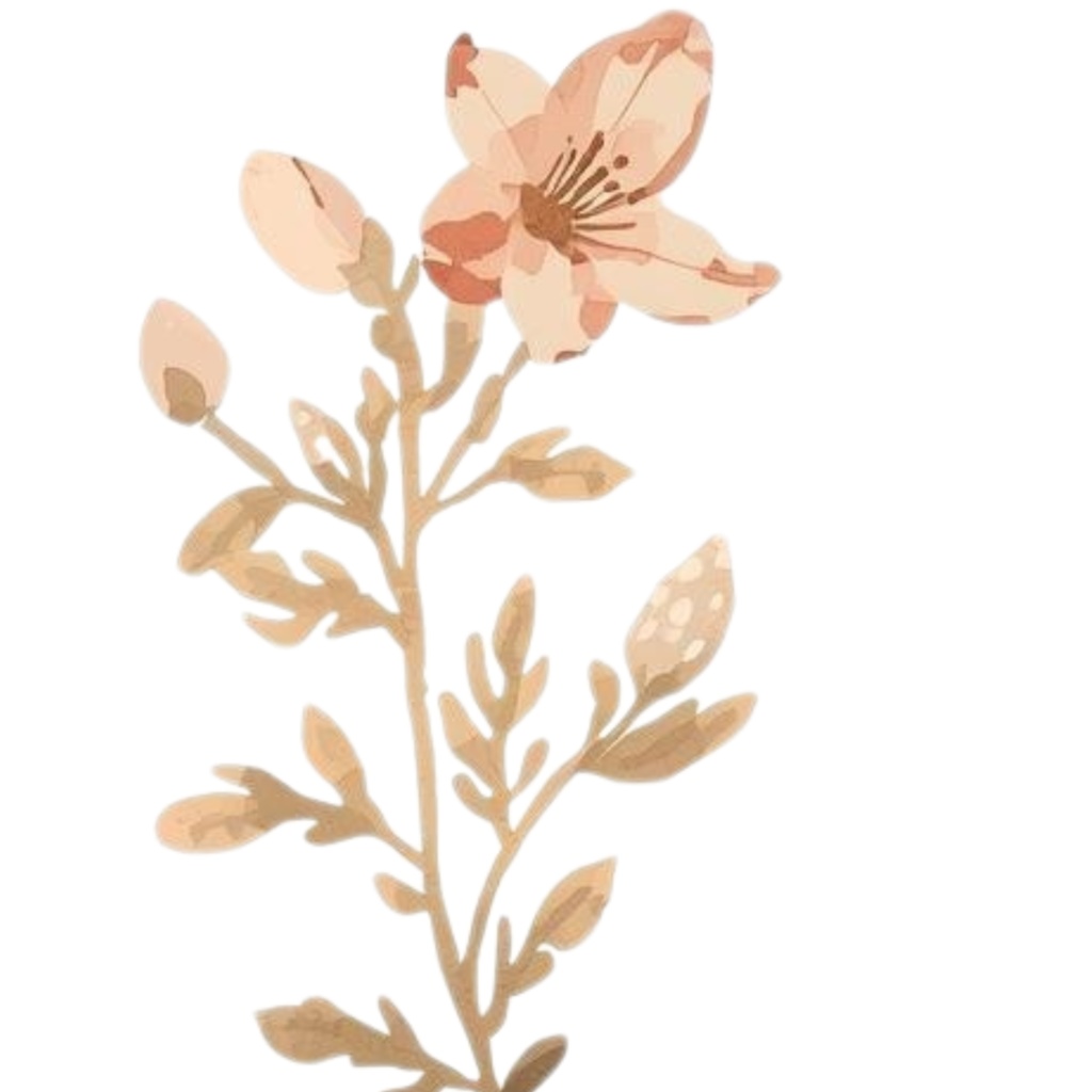 Autumn Elegance – 秋色ローズとハーブの水彩フローラル素材集(シンプル版)