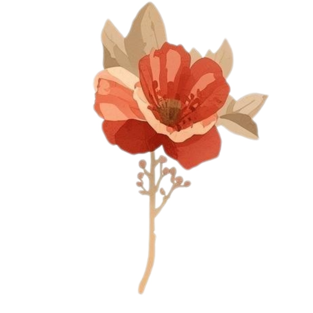 Autumn Elegance – 秋色ローズとハーブの水彩フローラル素材集(シンプル版)