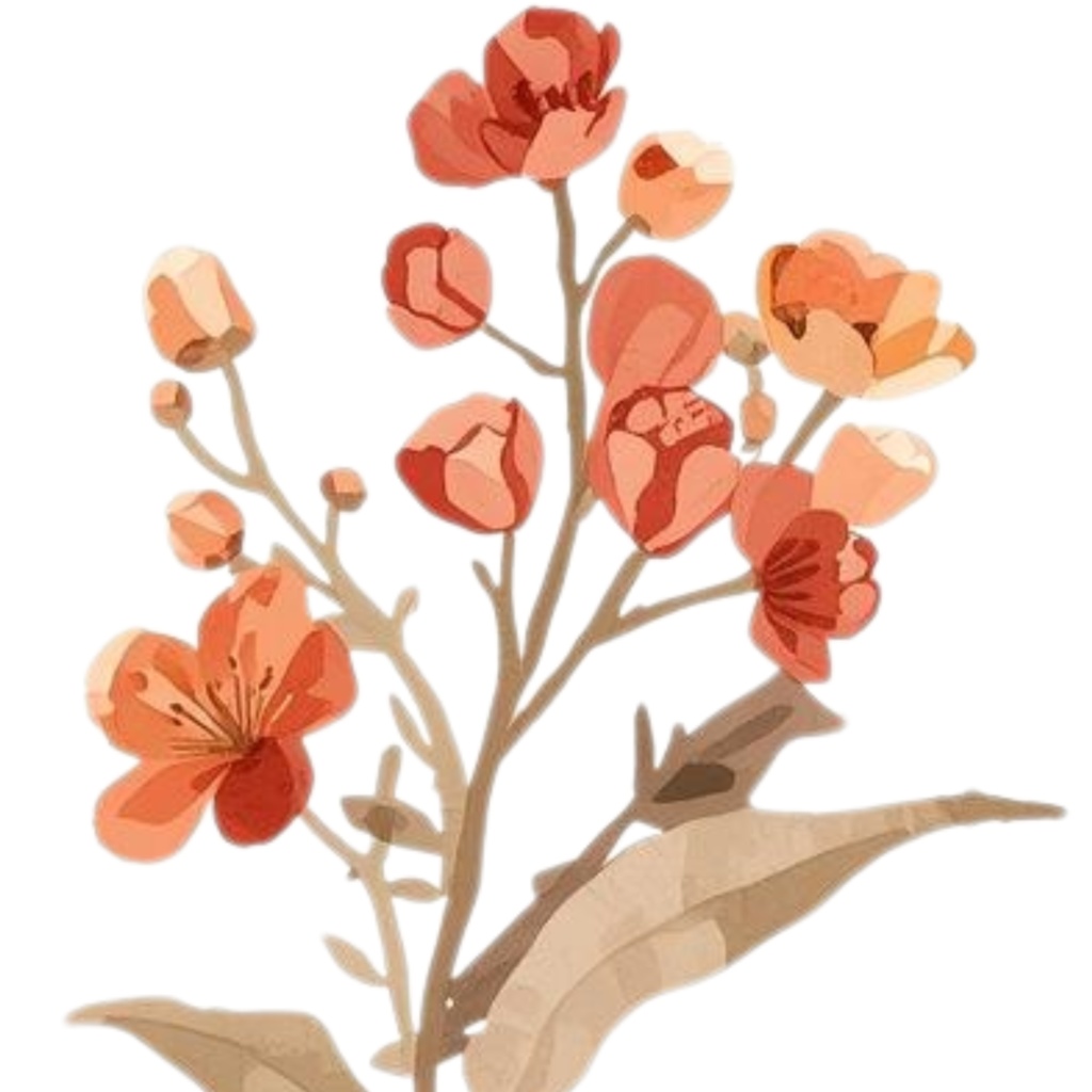 Autumn Elegance – 秋色ローズとハーブの水彩フローラル素材集(シンプル版)