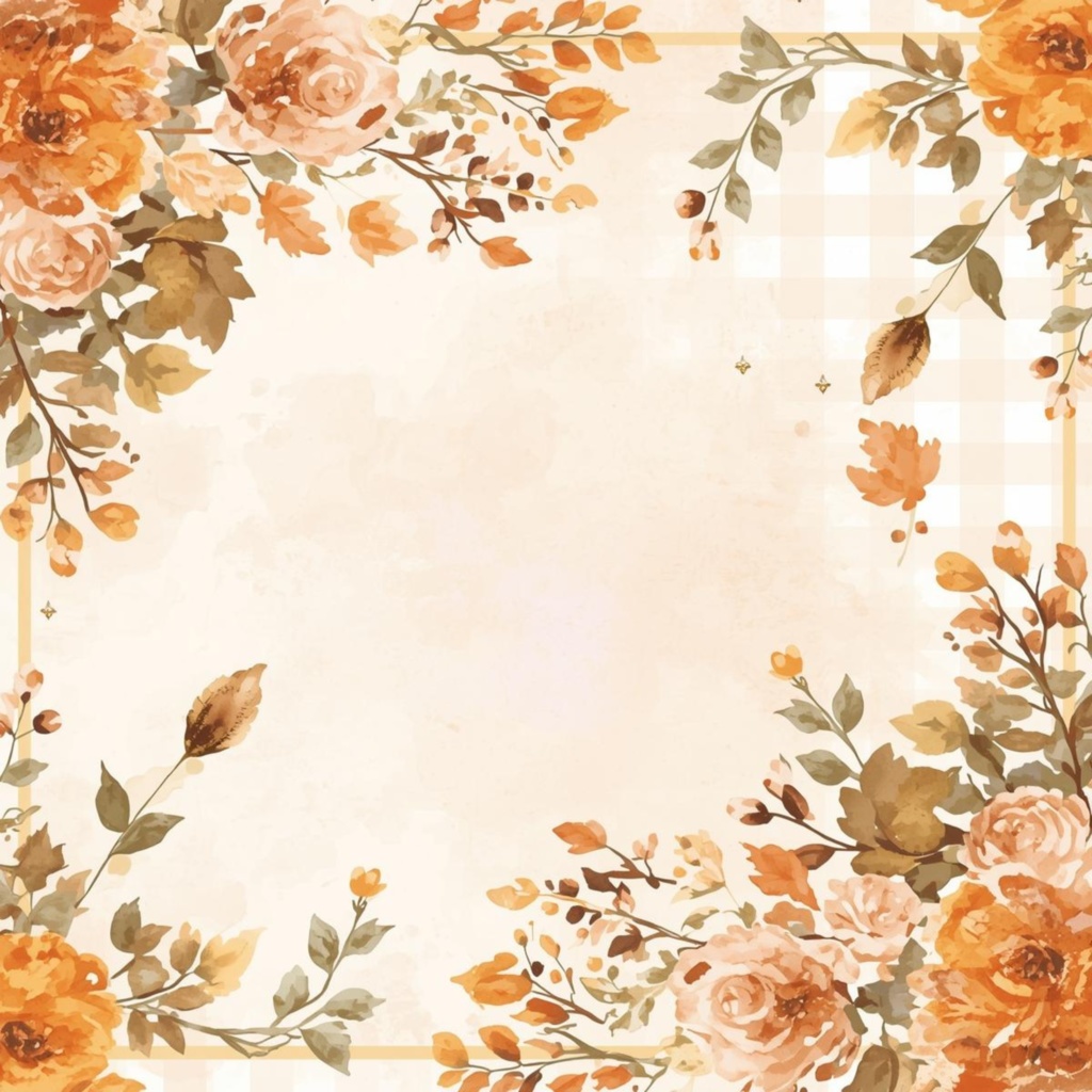 Autumn Elegance – 秋色ローズとハーブの水彩フローラル素材集(シンプル版)